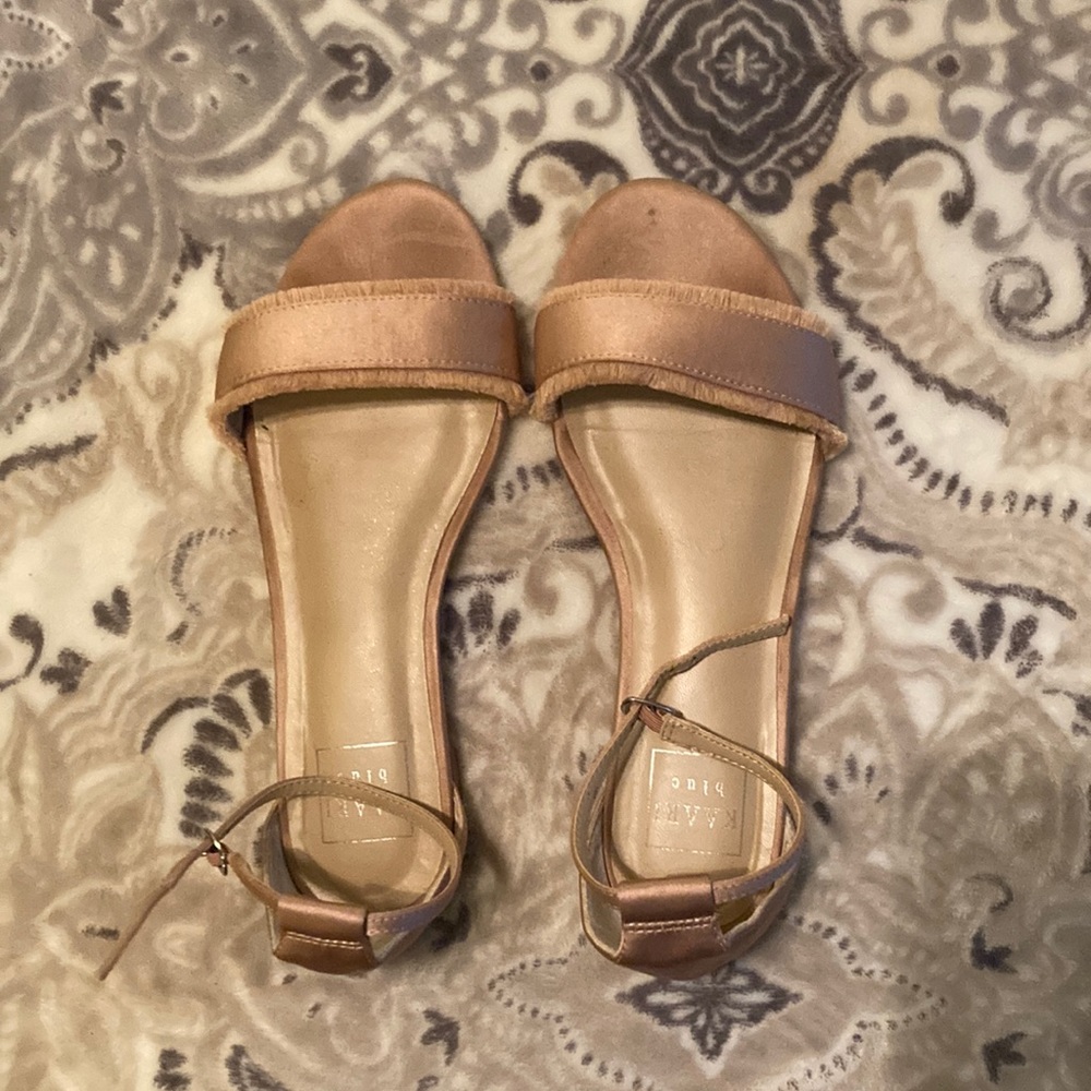 Formal nude/pink silk sandals